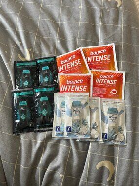 Downy & Bounce laundry wash dryer sheets & scented booster beads - 12 total